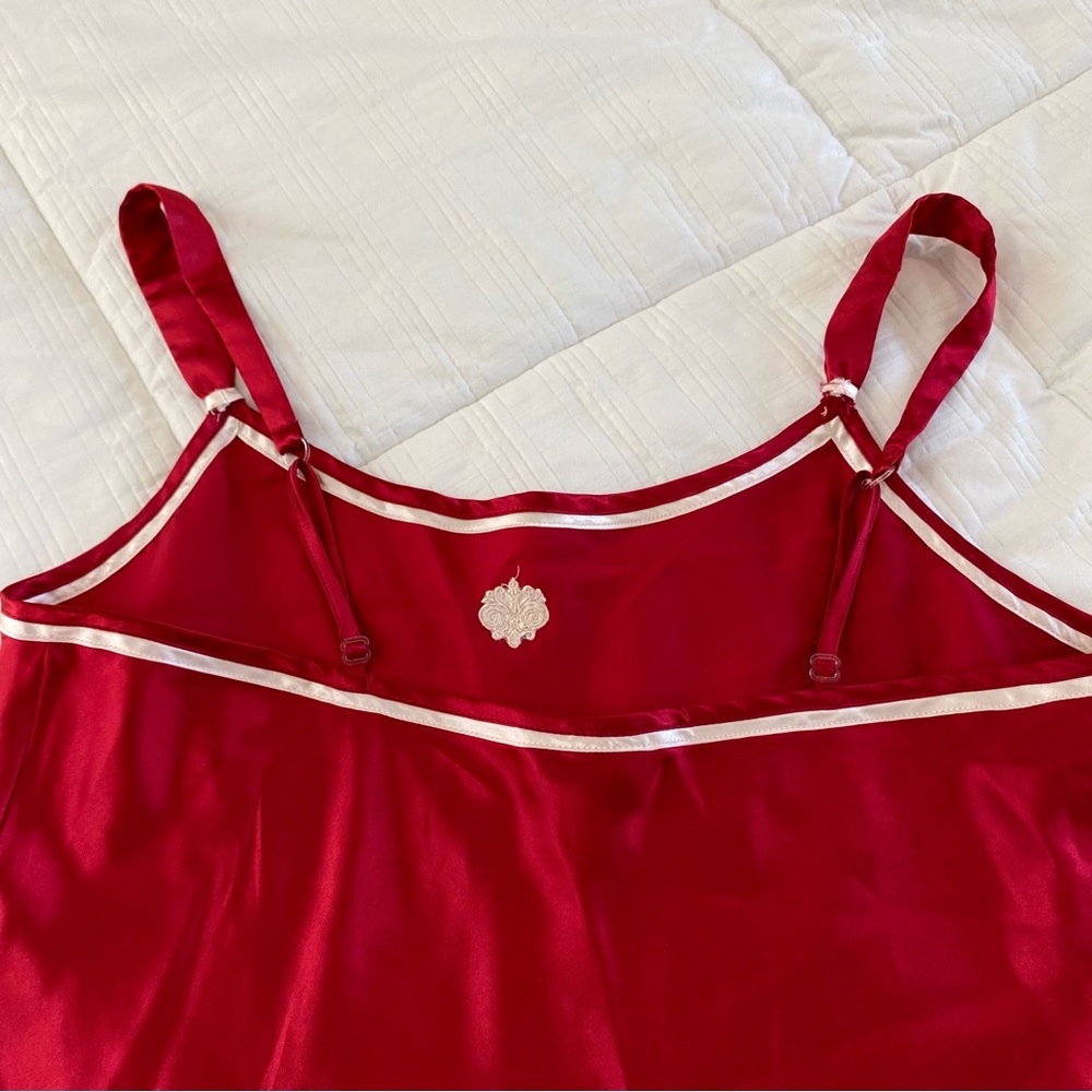 Vintage 80s Red Slip Dress Nightgown Size XL EXCELLENT CONDITION - Picture 7 of 7